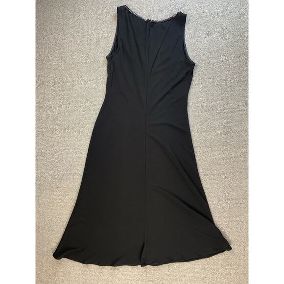 Adrianna Papell Evenings Dress Beaded Neckline Mini Cocktail Black Size 6 - Picture 2 of 9
